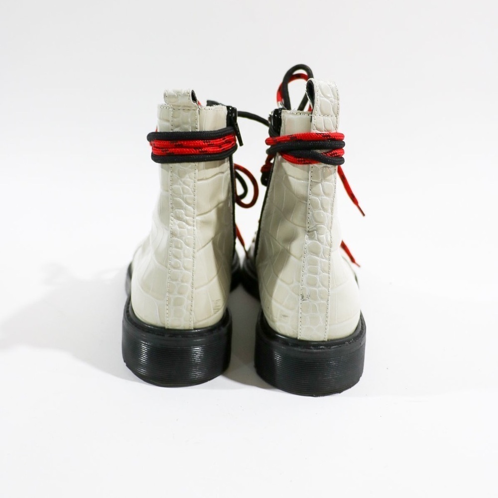 Authentic Polly Plume Heidi Kokko Boots Embossed Combat Boots NEW! - Picture 7 of 7